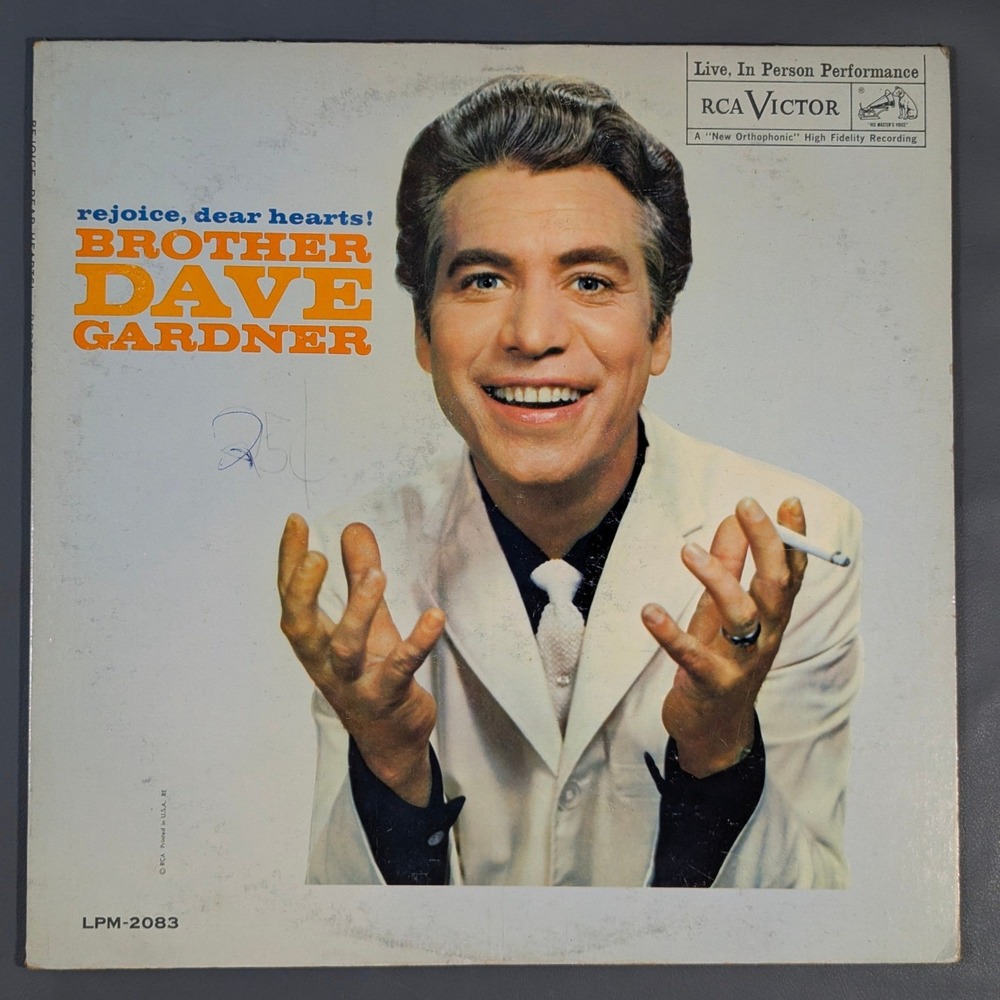 Brother Dave Gardner Rejoice Dear Hearts 1959 RCA Victor Vinyl LP LPM-2083 EX/VG